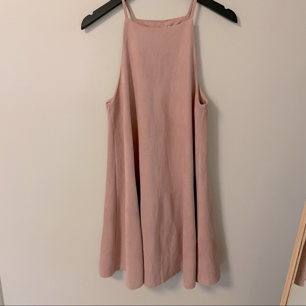 Alice + Olivia • Pale Pink ‘Suede’ Dress • Soft and Airy
